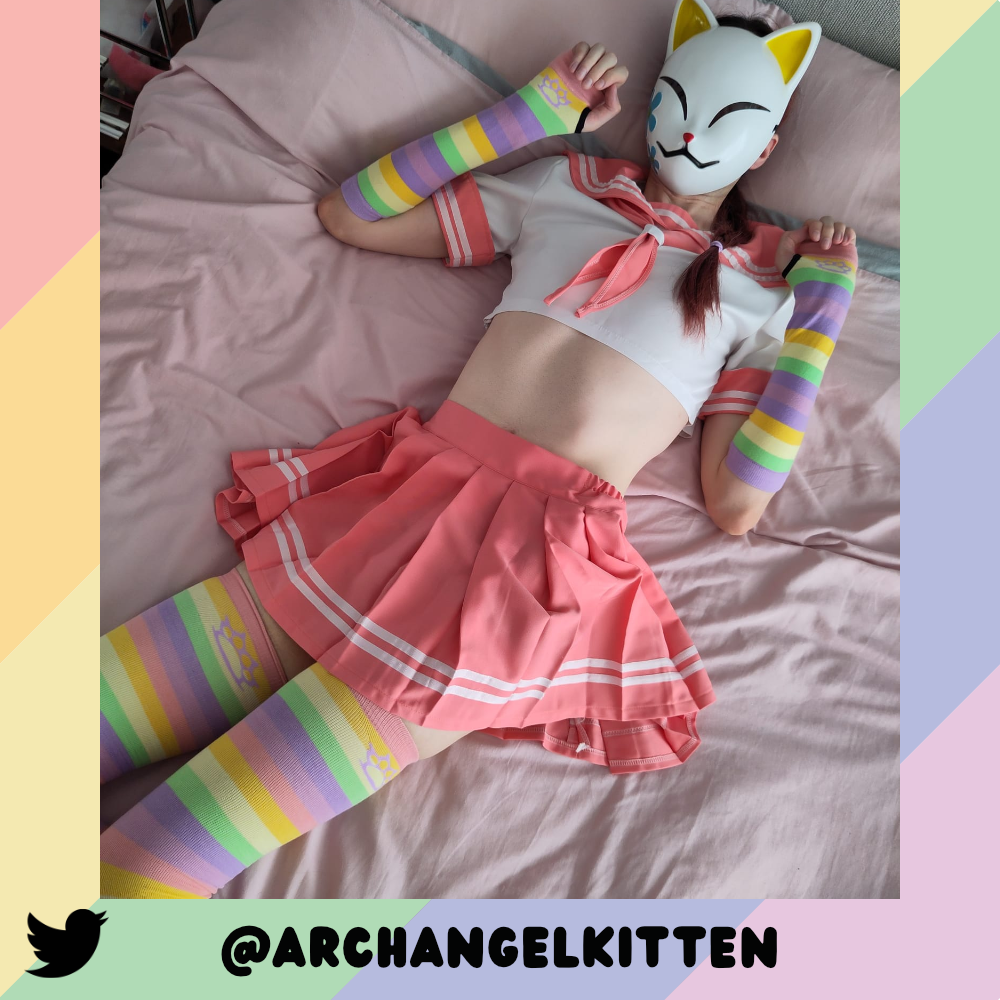 Pastel Rainbow Slim Thigh High Sockies