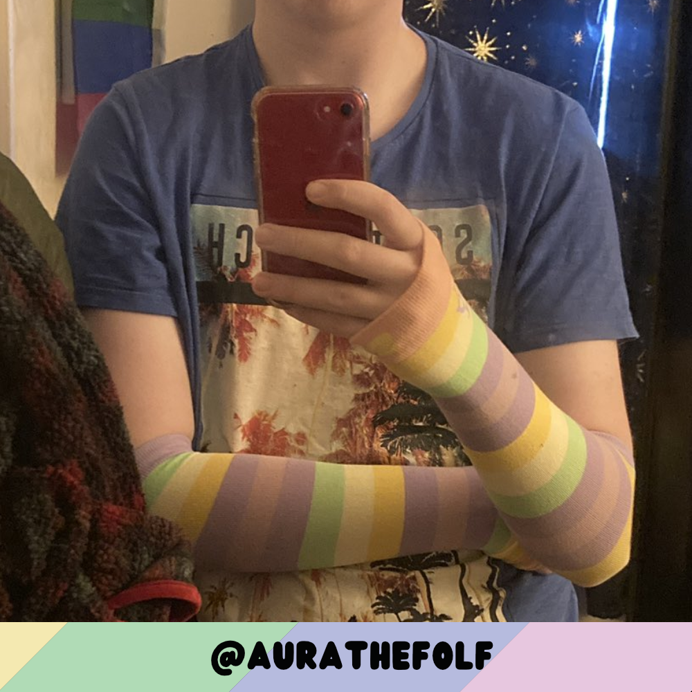 Pastel Rainbow Arm Warmers