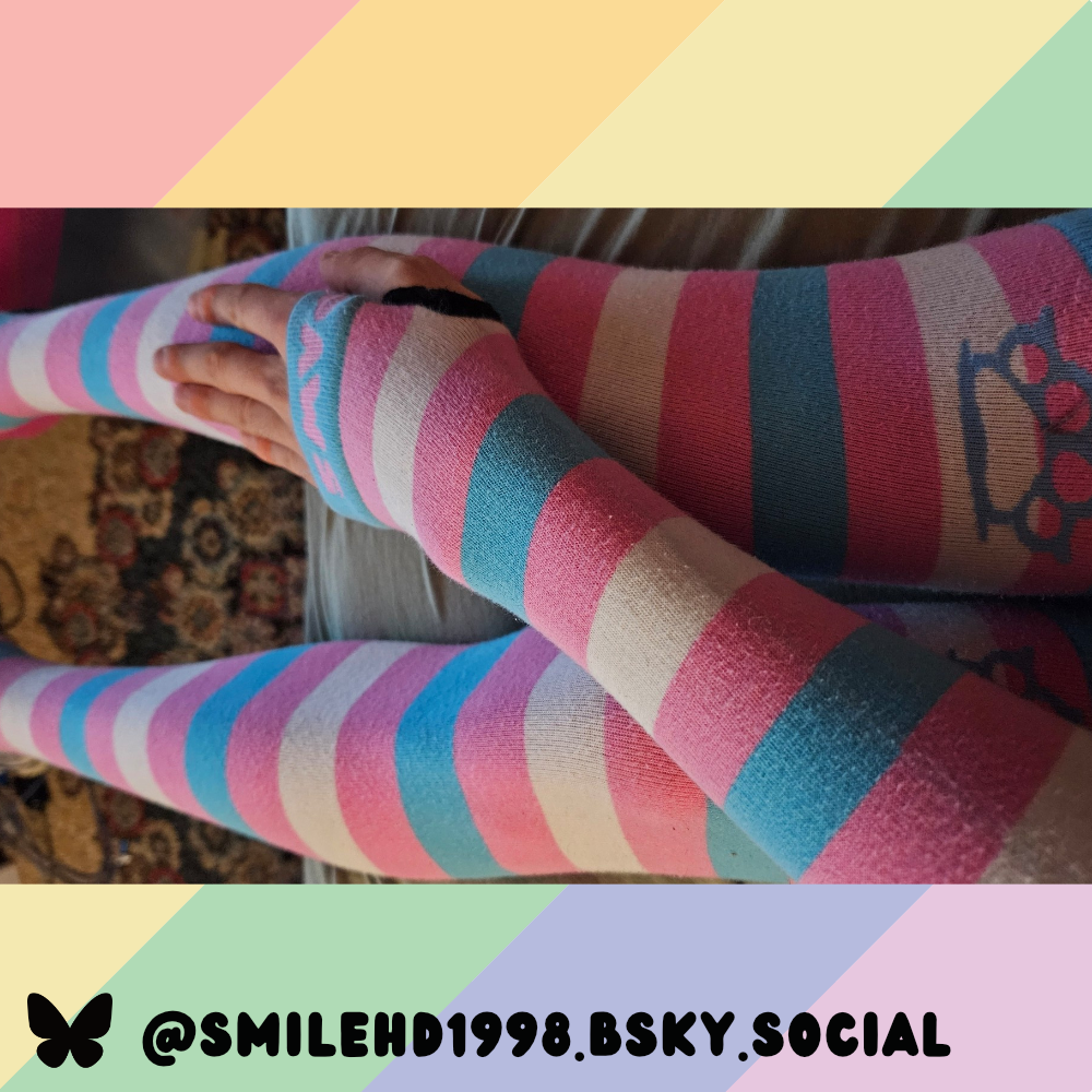 Trans Pride Slim Thigh High Sockies