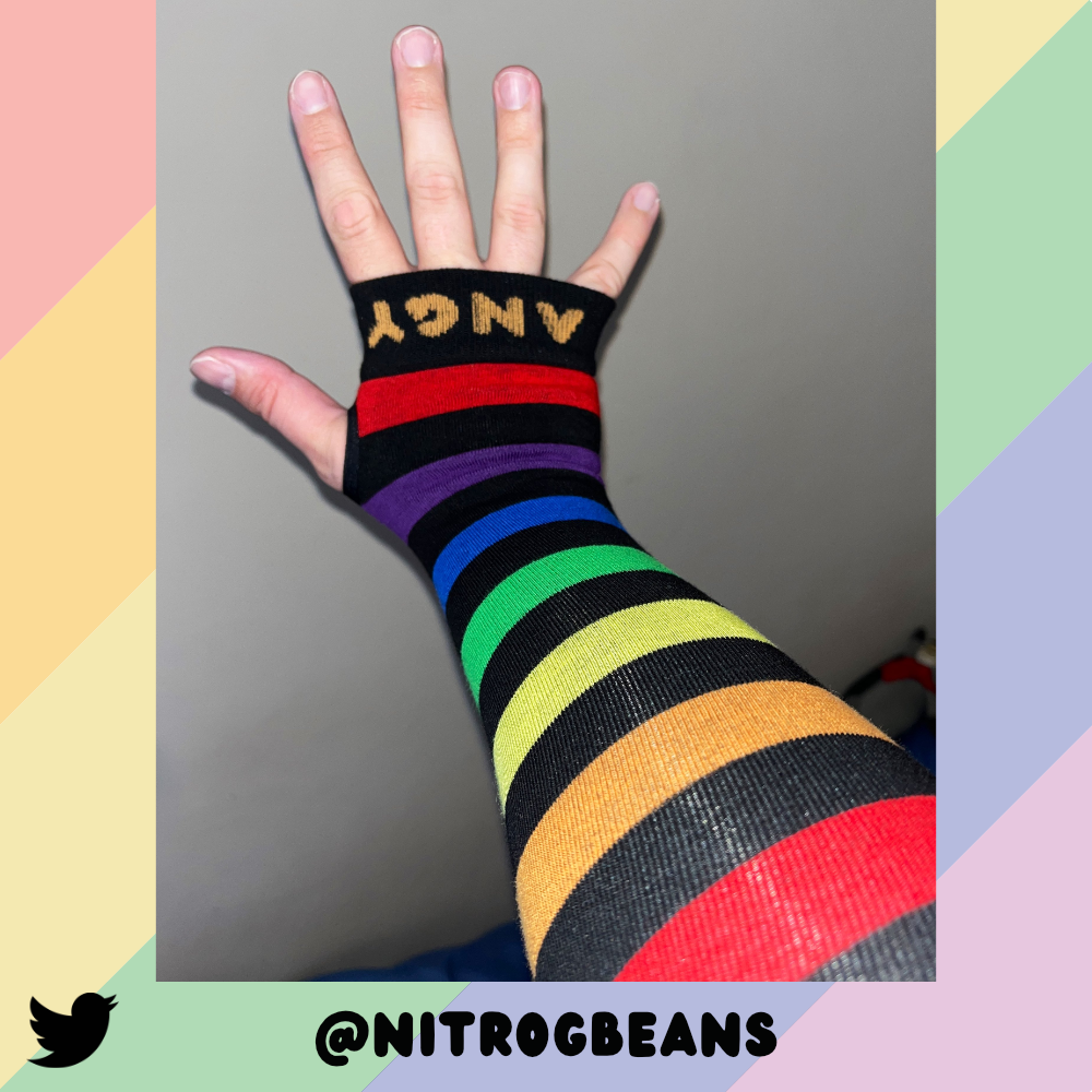 Rainbow vs Black Arm Warmers