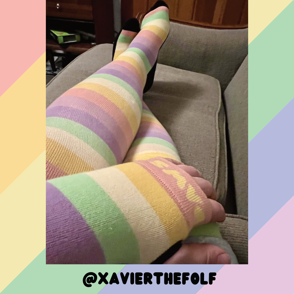 Pastel Rainbow Arm Warmers