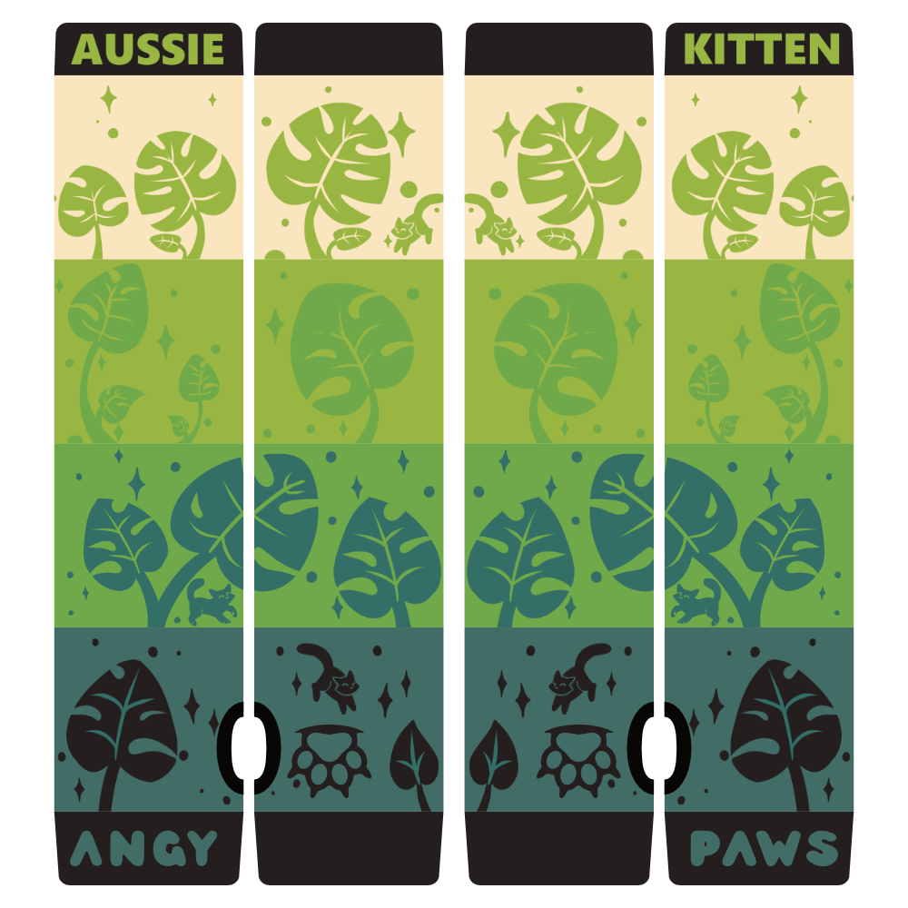 Monstera Kitten Arm Warmers