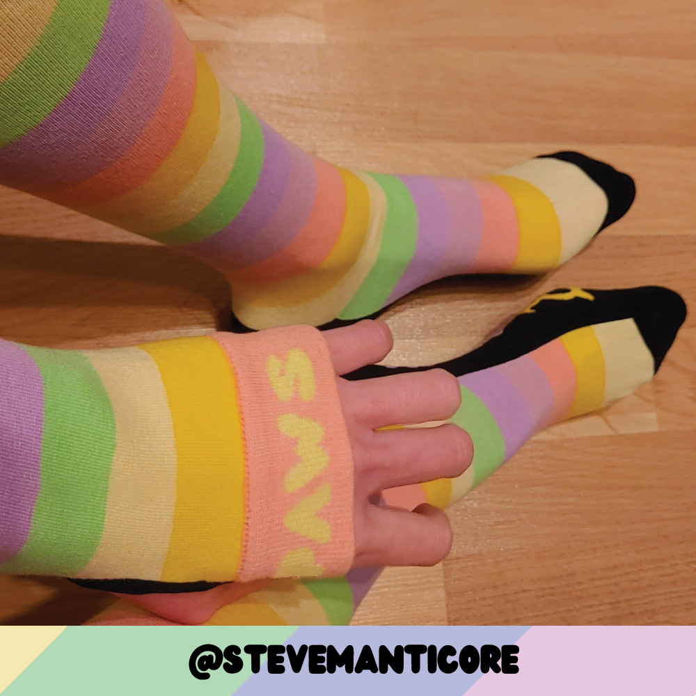 Pastel Rainbow Arm Warmers